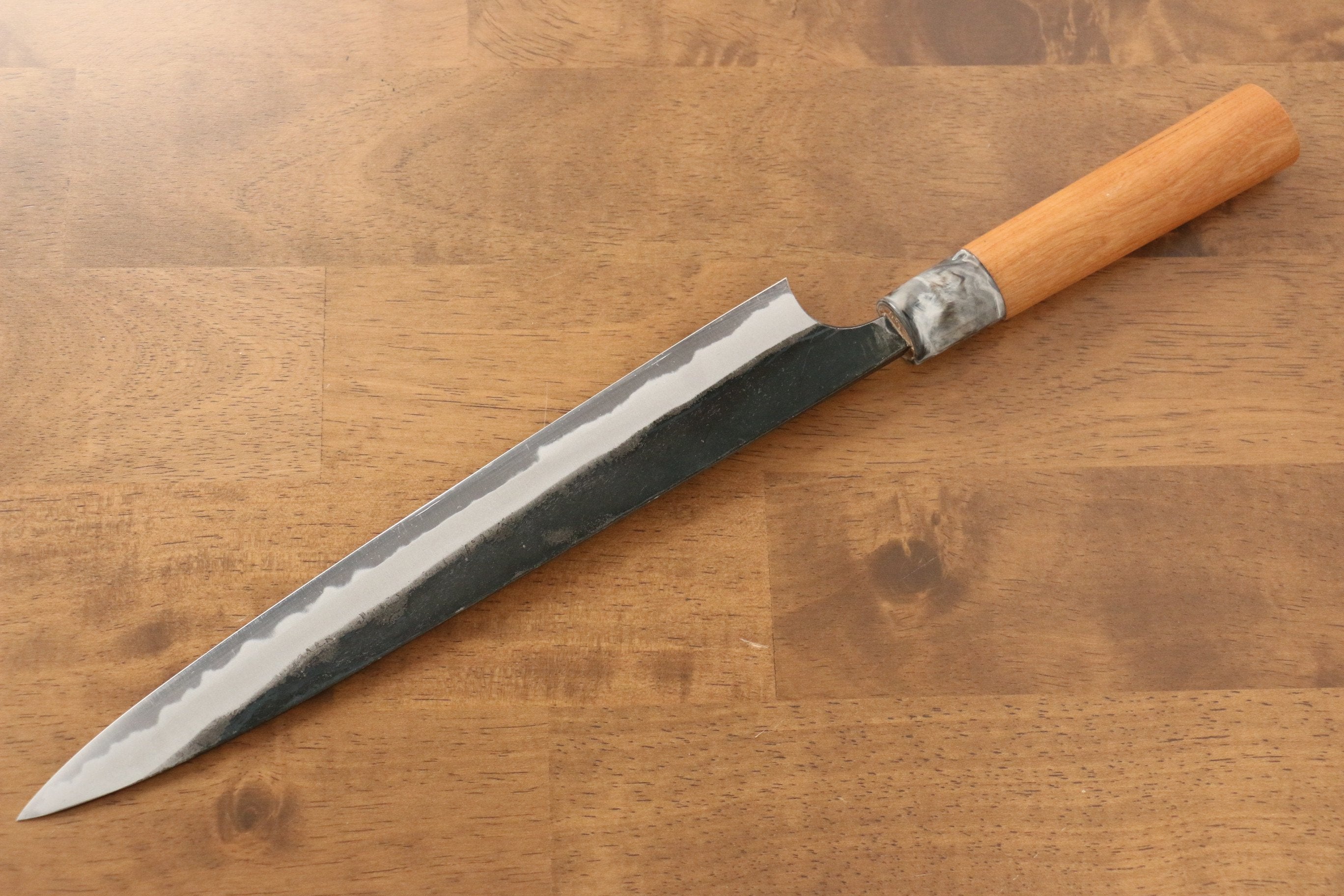 Masakage Masakage Mizu Blue Steel No.2 Black Finished Sujihiki 270mm with American Cherry Handle - Japanny - Best Japanese Knife