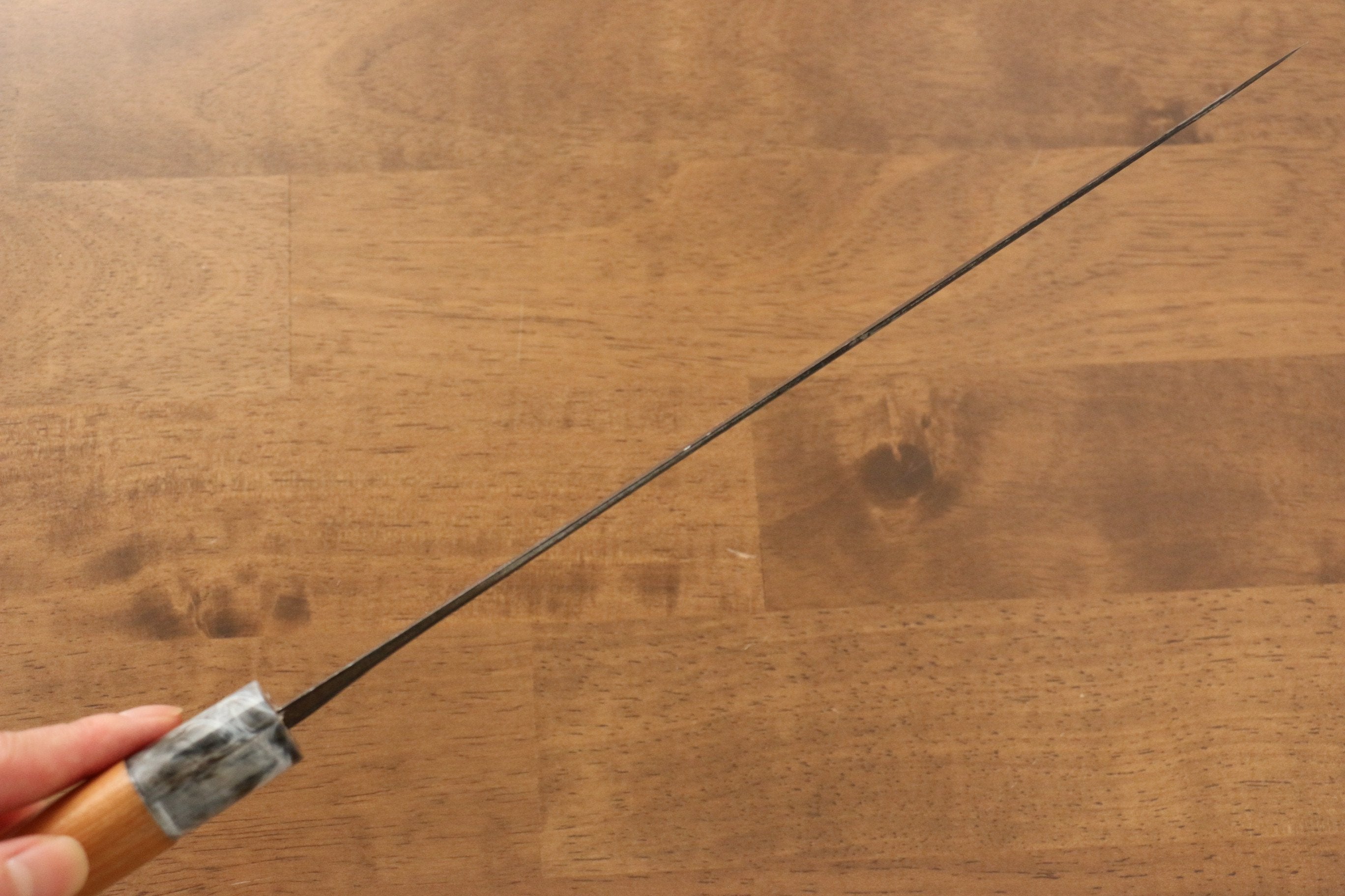 Masakage Masakage Mizu Blue Steel No.2 Black Finished Sujihiki 270mm with American Cherry Handle - Japanny - Best Japanese Knife