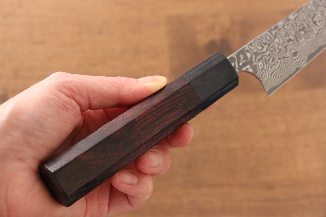 Masakage Kumo VG10 Damascus Petty-Utility 150mm Shitan Handle - Japanny - Best Japanese Knife