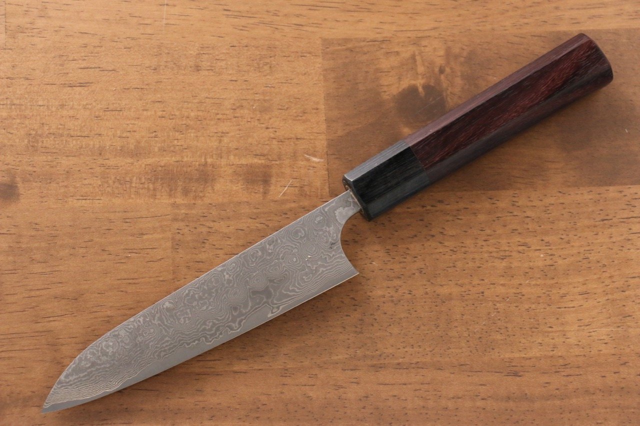 Masakage Kumo VG10 Damascus Petty-Utility 120mm Shitan Handle - Japanny - Best Japanese Knife