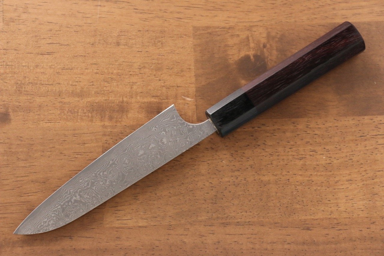Masakage Kumo VG10 Damascus Petty-Utility 120mm Shitan Handle - Japanny - Best Japanese Knife