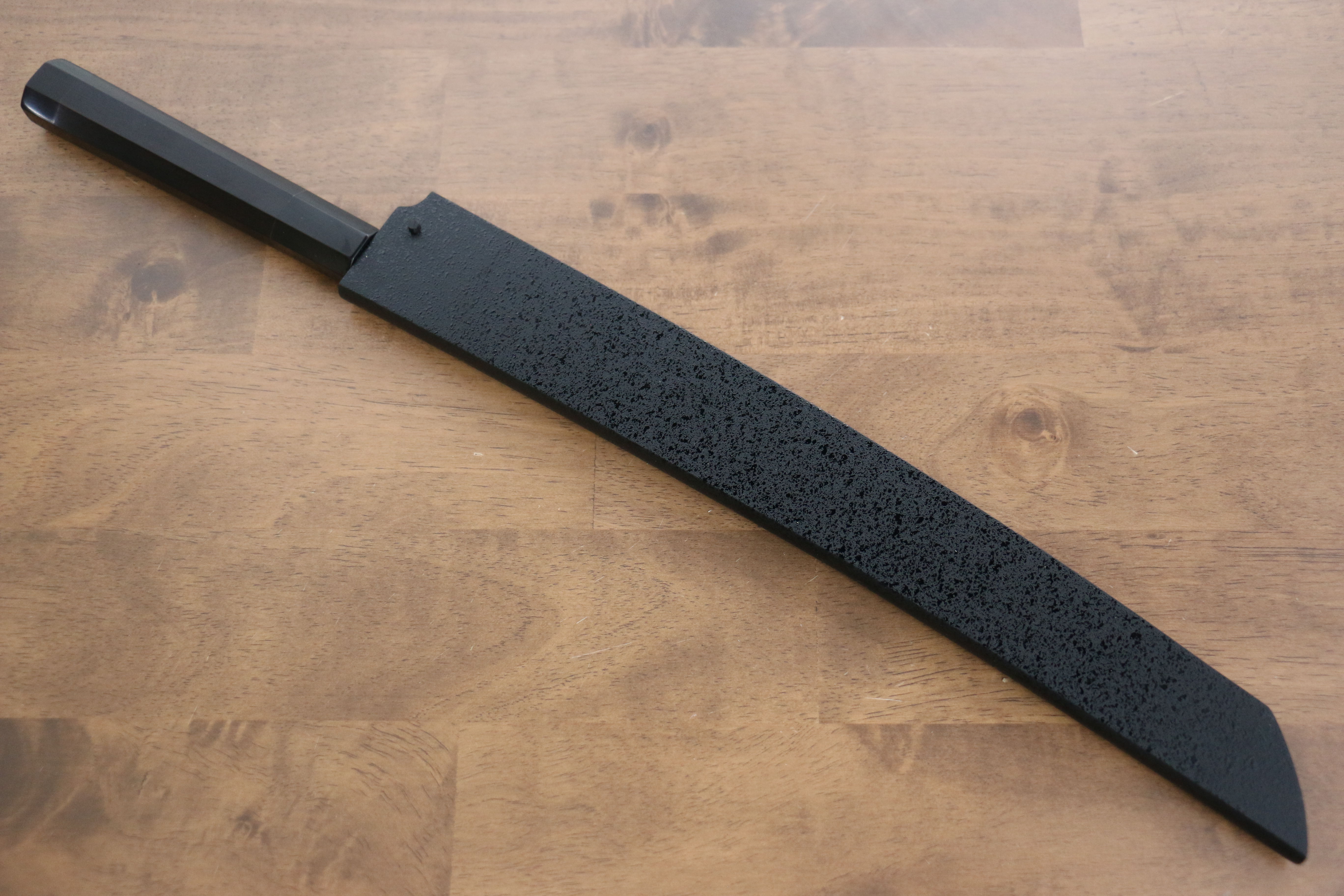 Sakai Takayuki Zangetsu White Steel No.1 Sakimaru Yanagiba 330mm Ebony Wood Handle with Sheath - Japanny - Best Japanese Knife