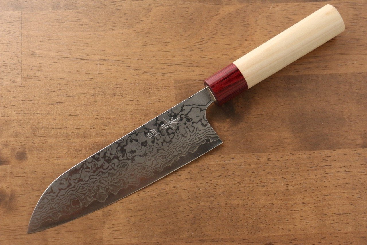Masakage Kiri VG10 Damascus Santoku 170mm Magnolia Handle - Japanny - Best Japanese Knife
