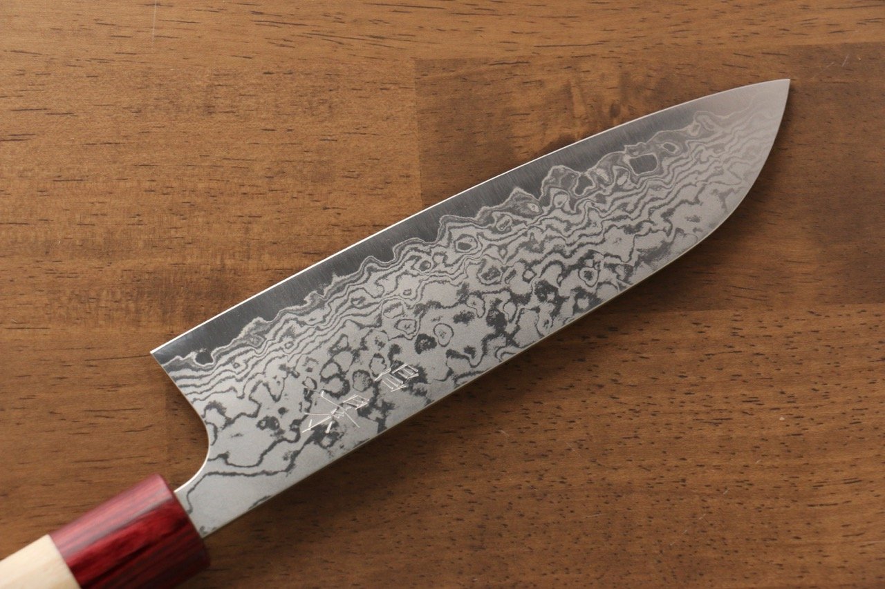 Masakage Kiri VG10 Damascus Santoku 170mm Magnolia Handle - Japanny - Best Japanese Knife