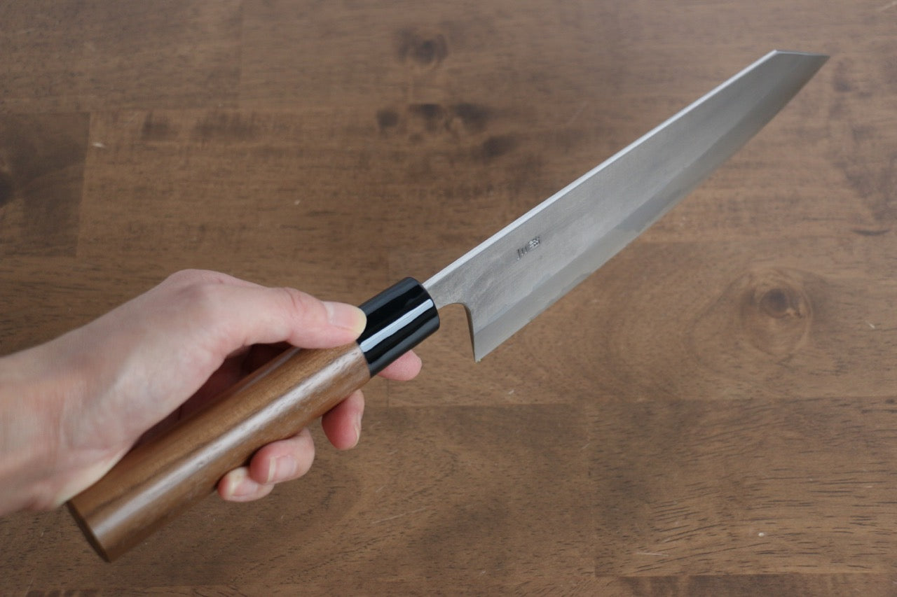 Nao Yamamoto Silver Steel No.3 Nashiji Bunka 180mm Walnut Handle - Japanny - Best Japanese Knife