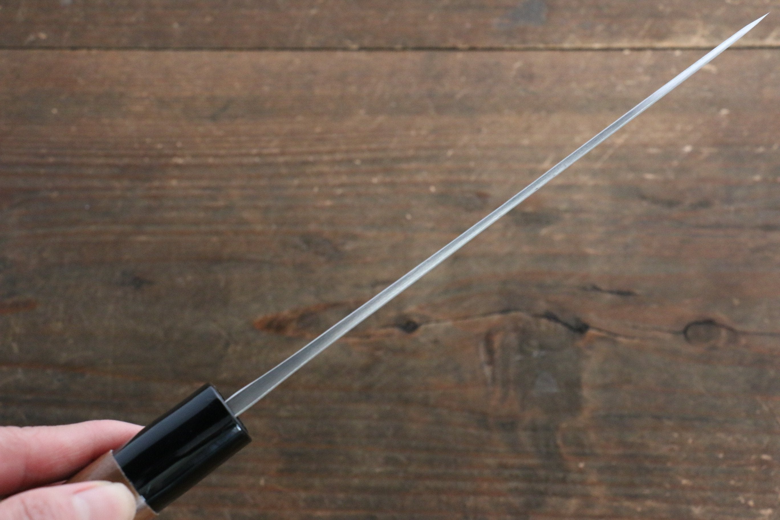 Nao Yamamoto Silver Steel No.3 Nashiji Santoku  165mm Walnut Handle - Japanny - Best Japanese Knife