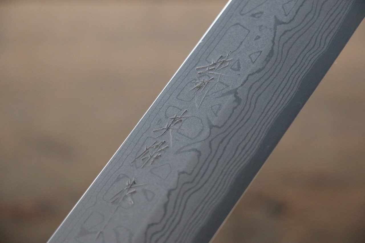 Hideo Kitaoka White Steel No.2 Damascus Kiritsuke Yanagiba 270mm Shitan Handle - Japanny - Best Japanese Knife