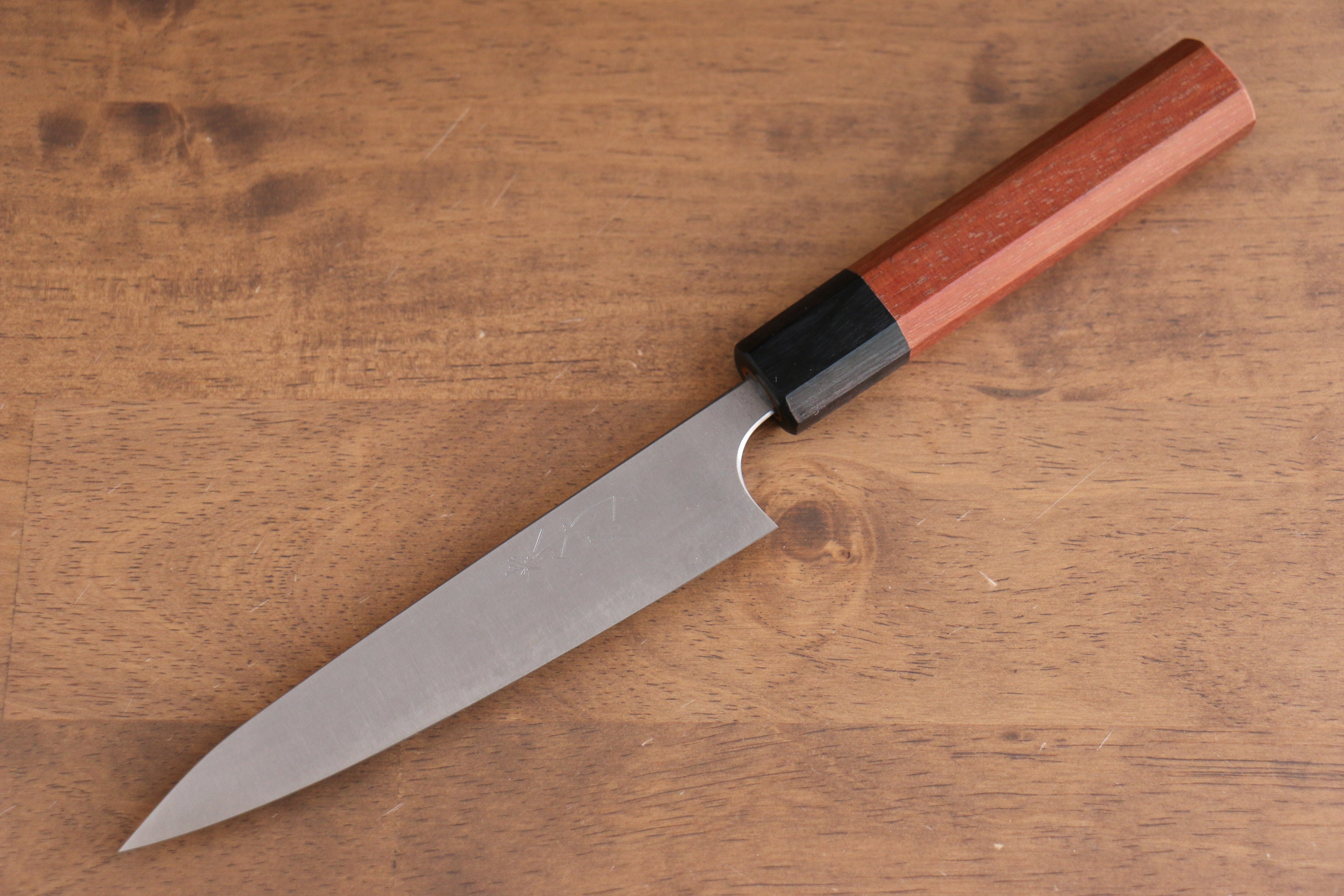 Shibata Takayuki Koutetsu Blue Super Petty-Utility  135mm Jarrah Handle - Japanny - Best Japanese Knife