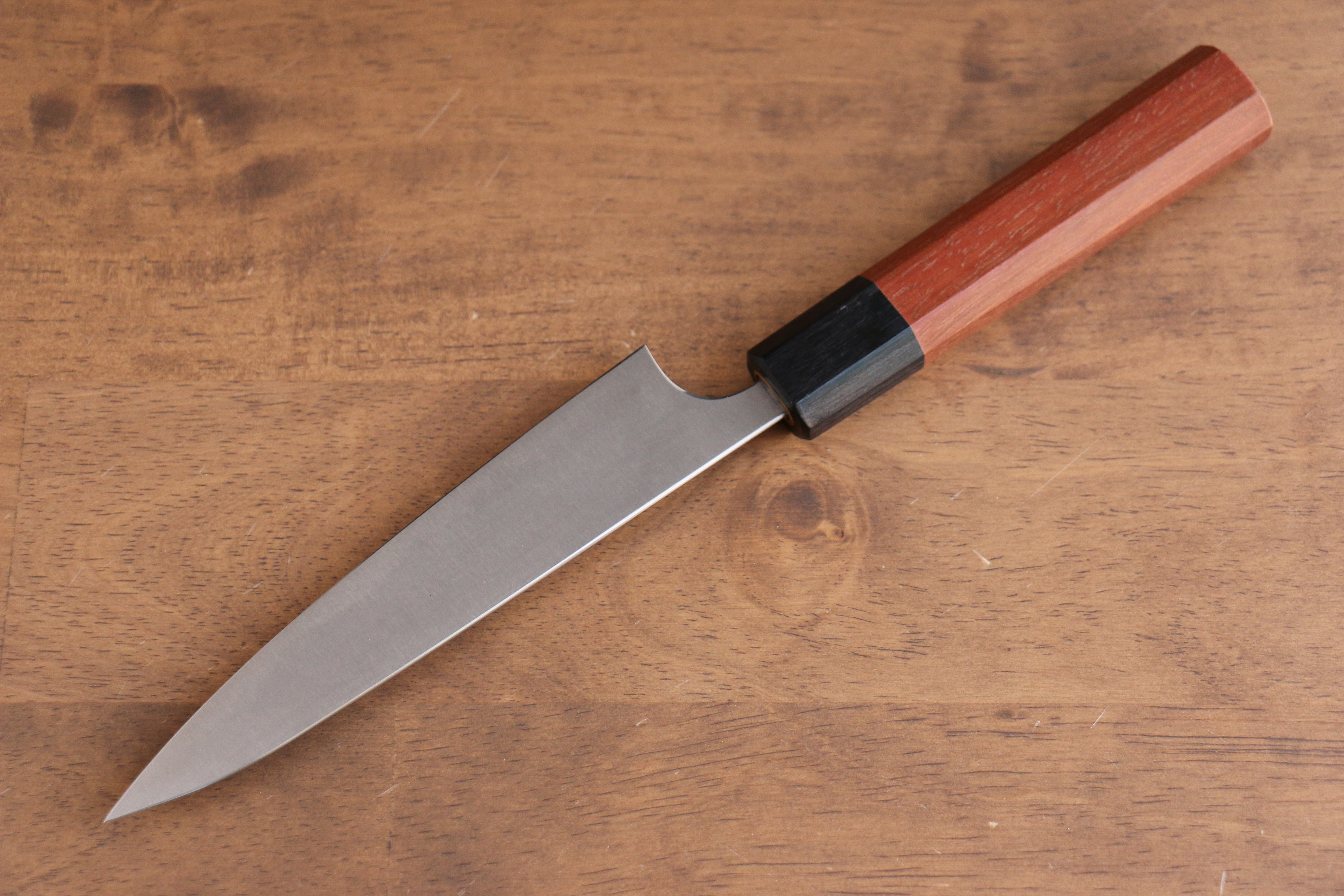 Shibata Takayuki Koutetsu Blue Super Petty-Utility  135mm Jarrah Handle - Japanny - Best Japanese Knife
