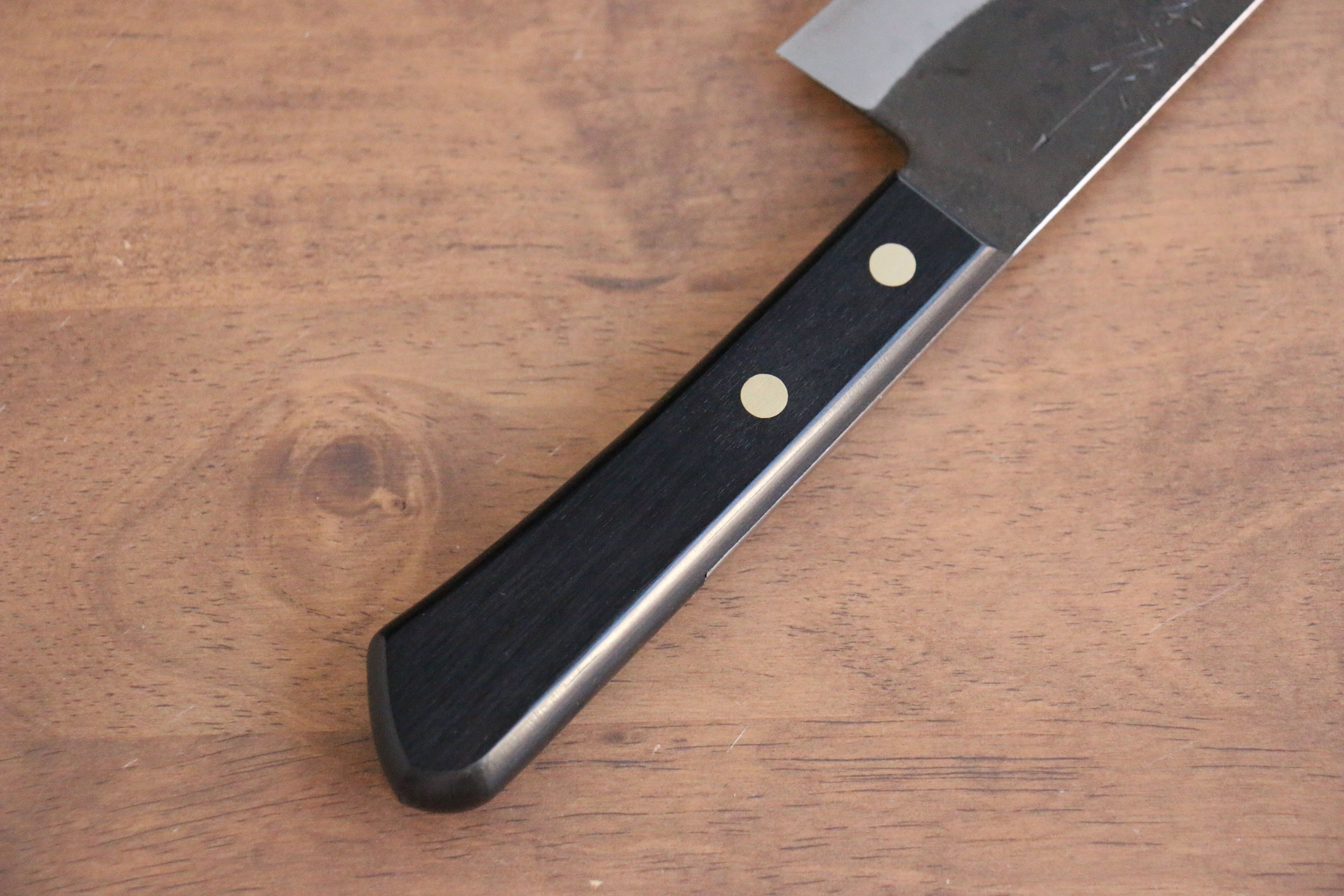 Nao Yamamoto White Steel No.2 Kurouchi Gyuto 180mm Black Pakka wood Handle - Japanny - Best Japanese Knife