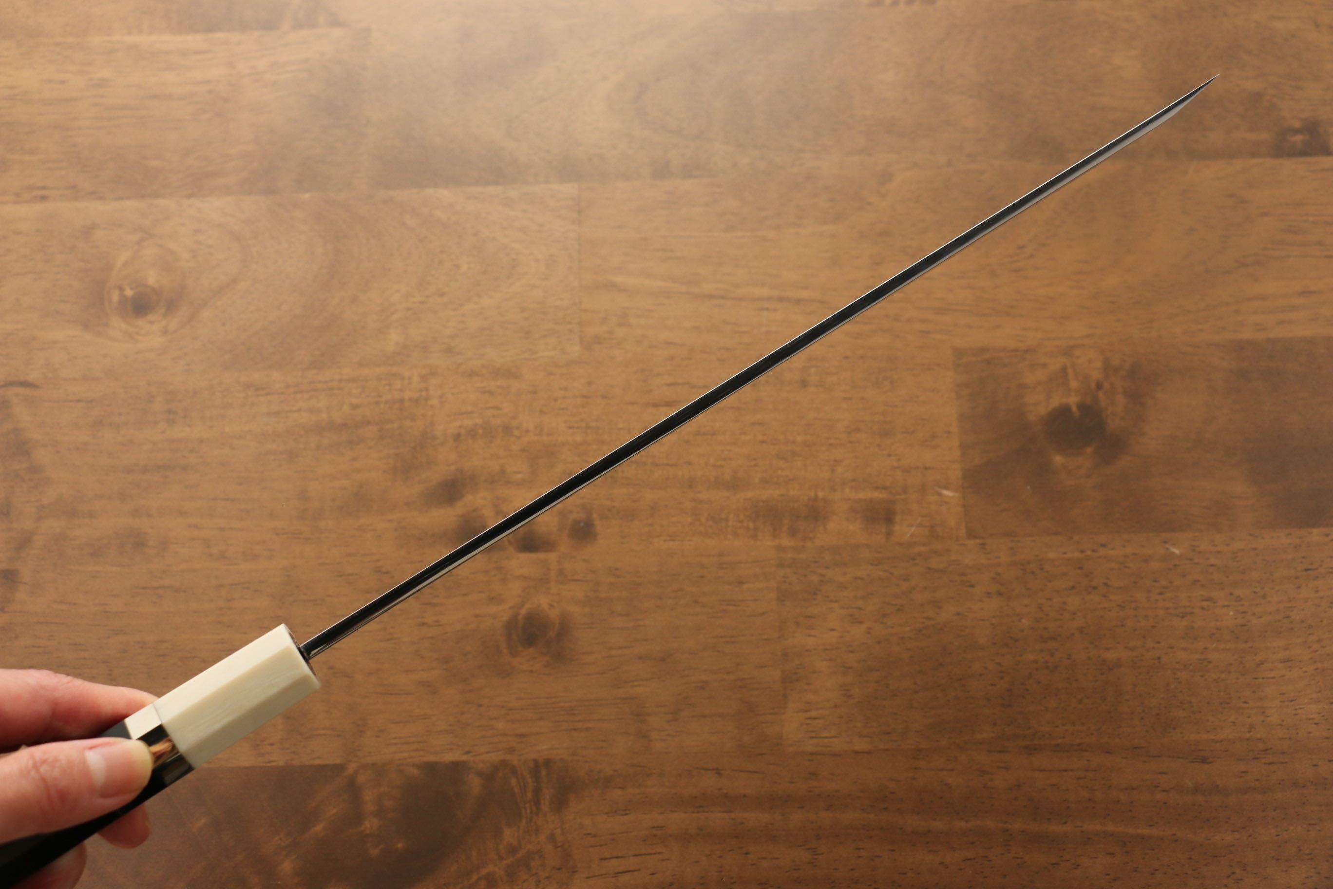 Jikko Silver Steel No.3 Sakimaru Yanagiba  270mm Ebony with Ring Handle - Japanny - Best Japanese Knife