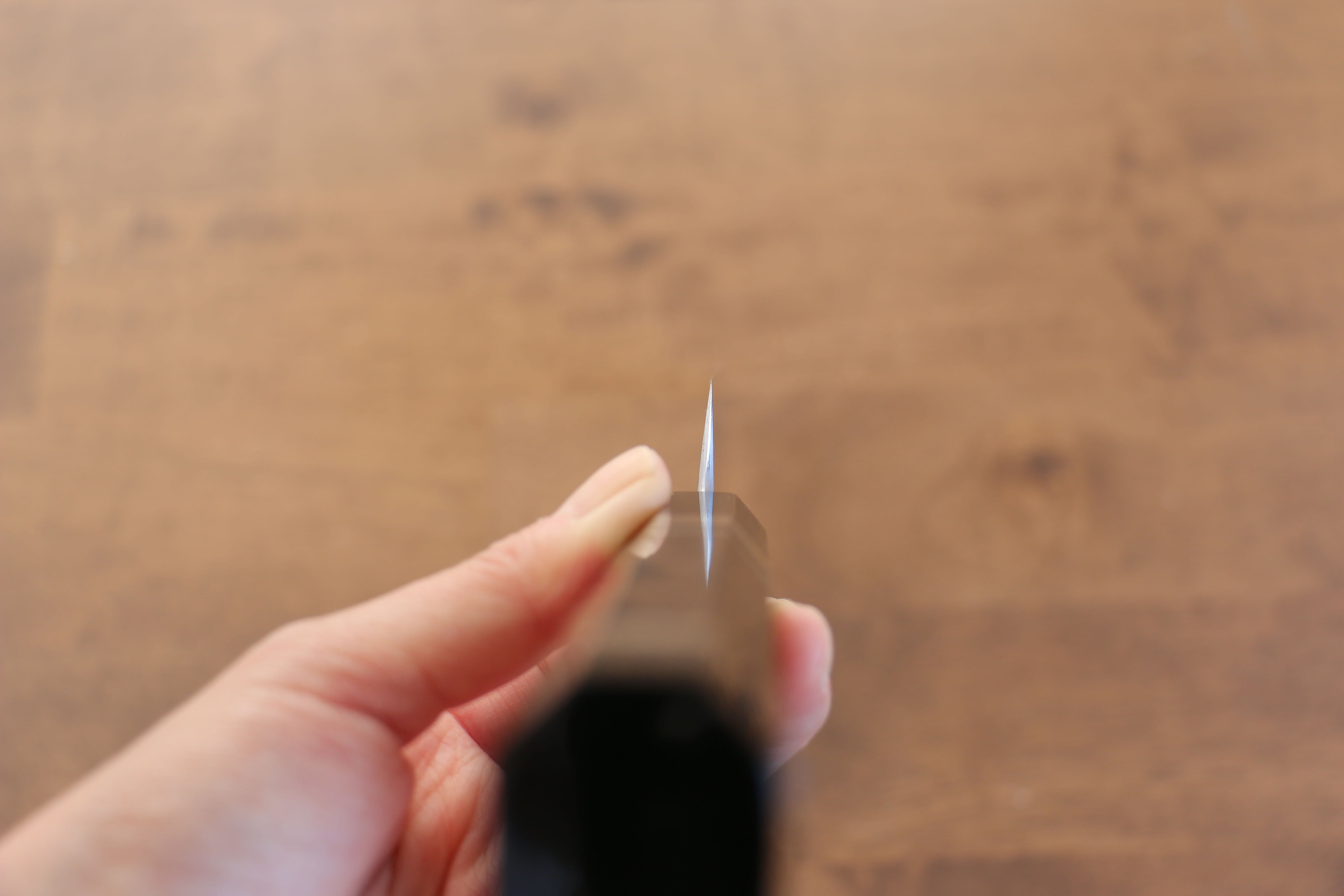 Jikko Blue Steel Damascus Kiritsuke Sujihiki  270mm Ebony with Double Ring Handle - Japanny - Best Japanese Knife