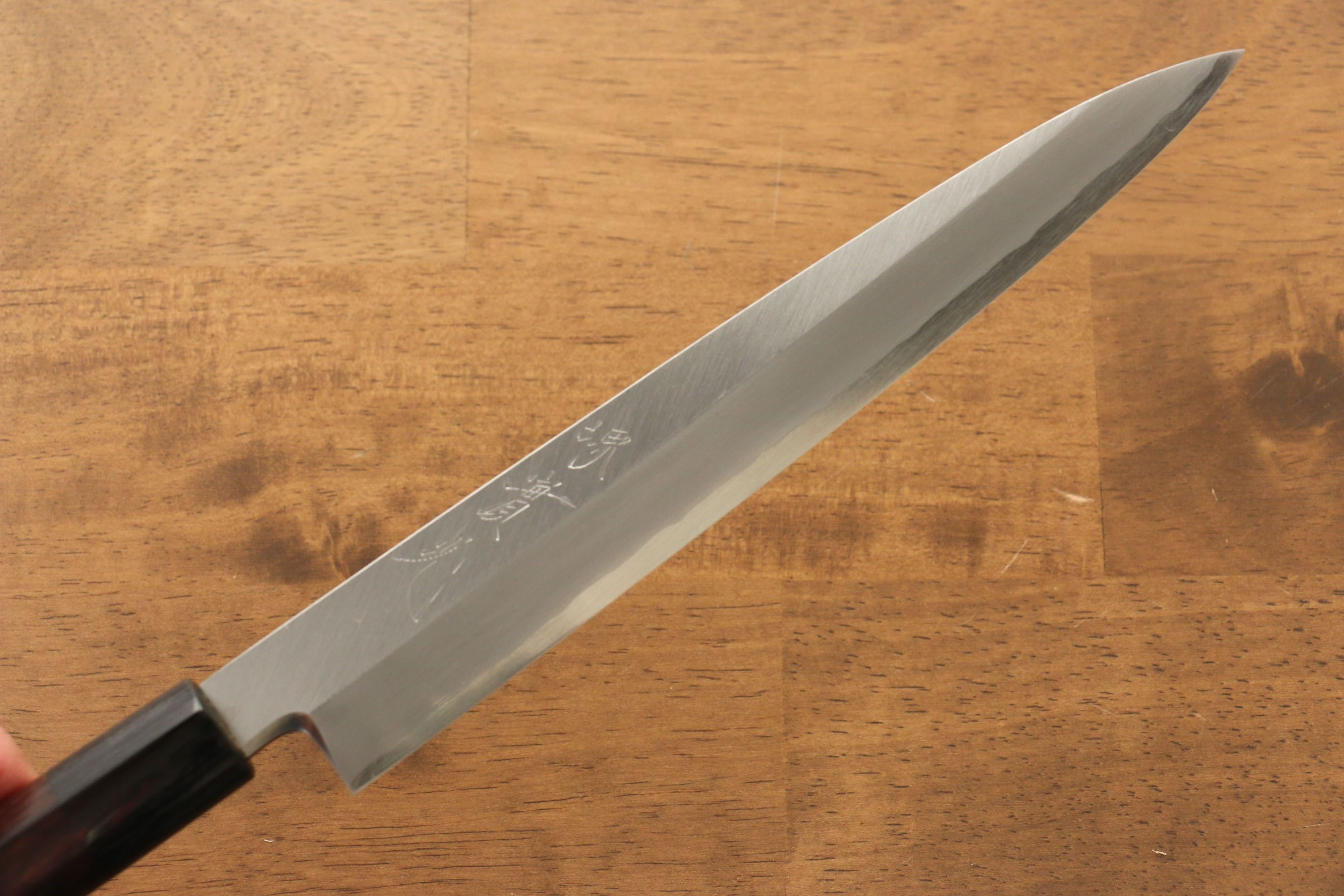 Jikko Silver Steel No.3 Yanagiba  210mm Shitan Handle - Japanny - Best Japanese Knife