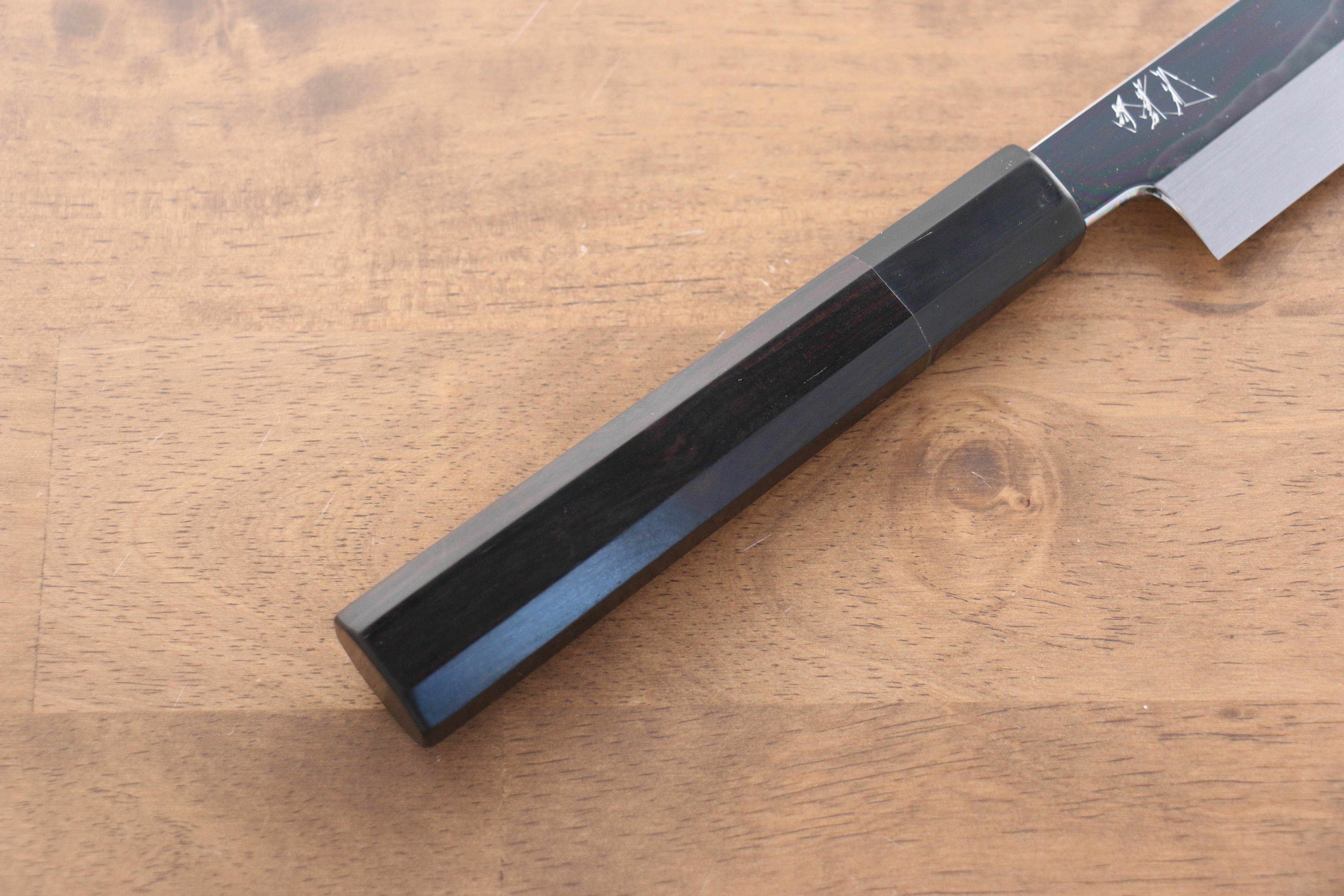 Jikko Fujisan Honyaki White Steel No.3 Mirrored Finish Sakimaru Yanagiba  270mm Ebony Wood Handle - Japanny - Best Japanese Knife