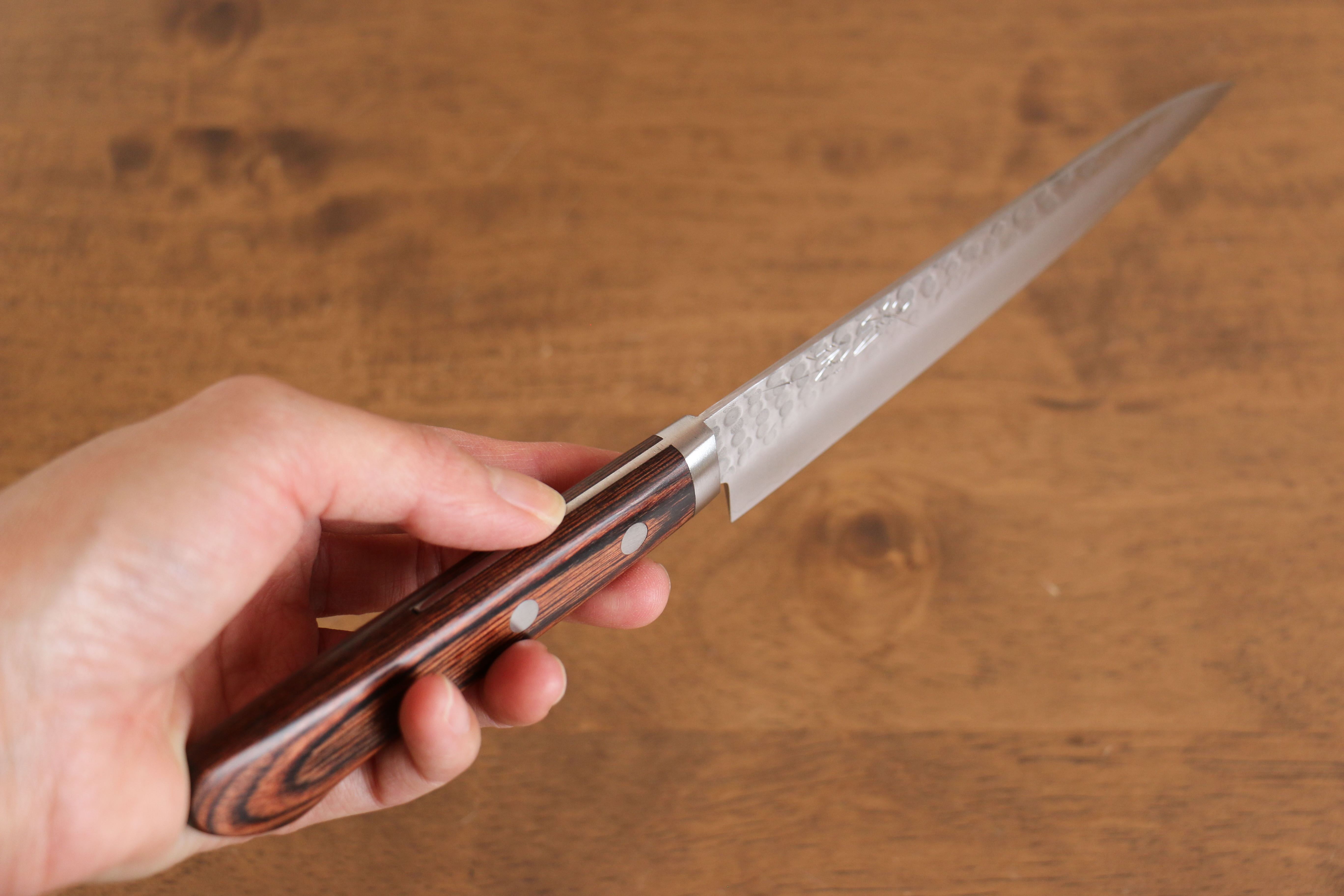 Seisuke Swedish Steel-stn Petty-Utility Mahogany Handle - Japanny - Best Japanese Knife