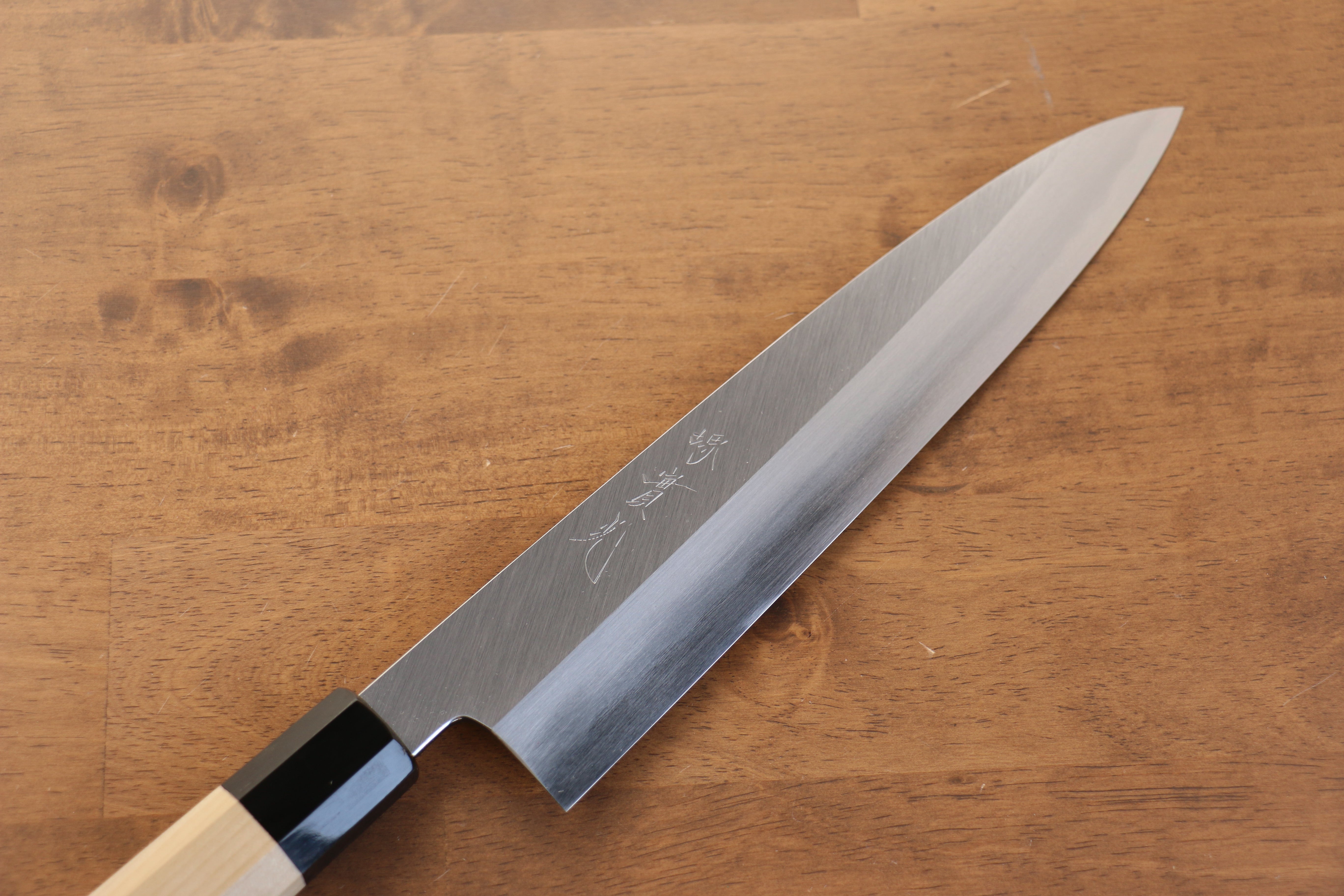 Jikko Arata White Steel No.2 Gyuto  240mm Magnolia Handle - Japanny - Best Japanese Knife