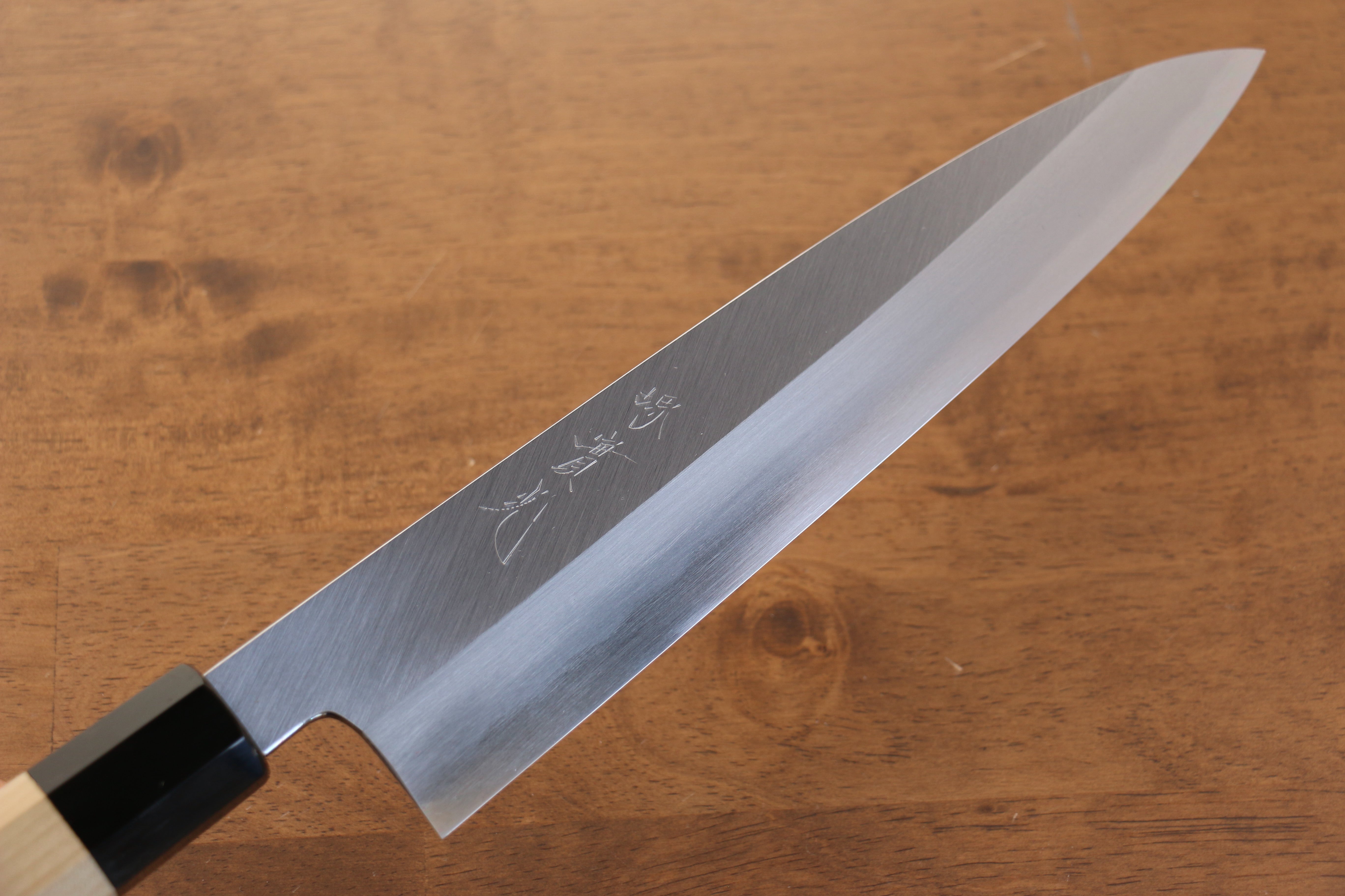 Jikko Arata White Steel No.2 Gyuto  240mm Magnolia Handle - Japanny - Best Japanese Knife