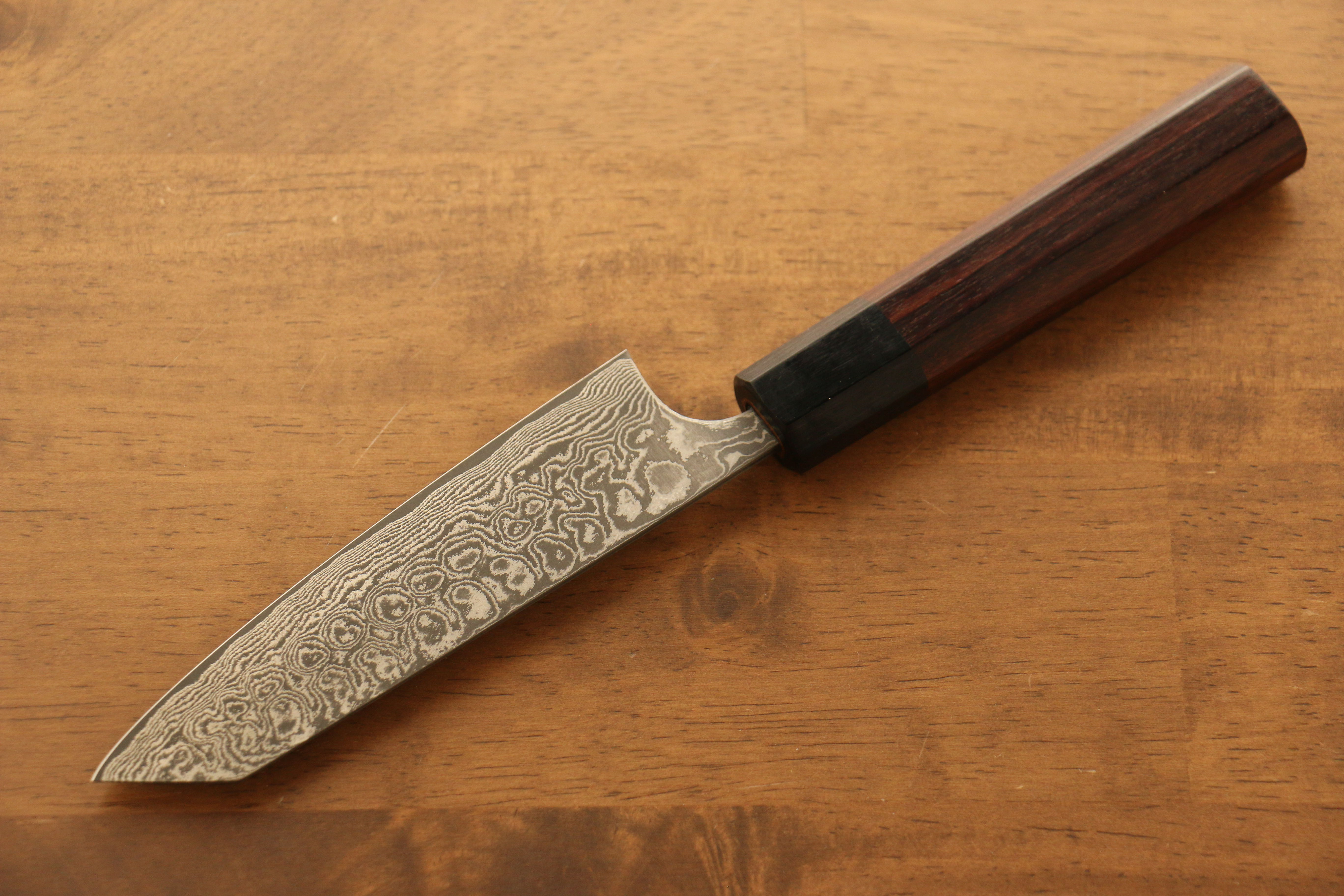 Masakage Kumo VG10 Damascus Small Bunka 120mm Shitan Handle - Japanny - Best Japanese Knife