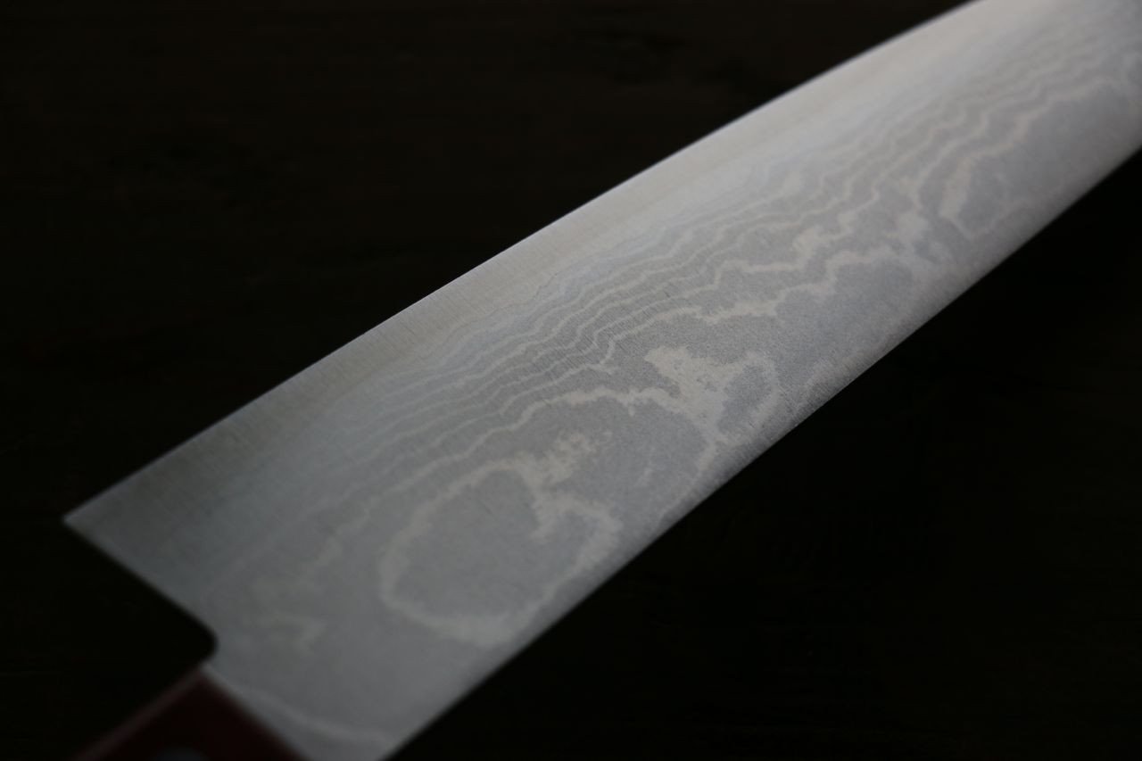 Shigeki Tanaka VG10 17 Layer Damascus Gyuto  210mm Red Pakka wood Handle - Japanny - Best Japanese Knife